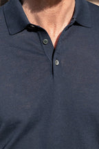 PINI PARMA | Knit Cotton Polo | Navy