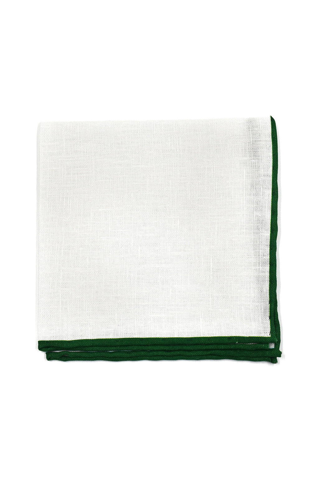ASCOT | Linen Pocket Square With Edge | Green