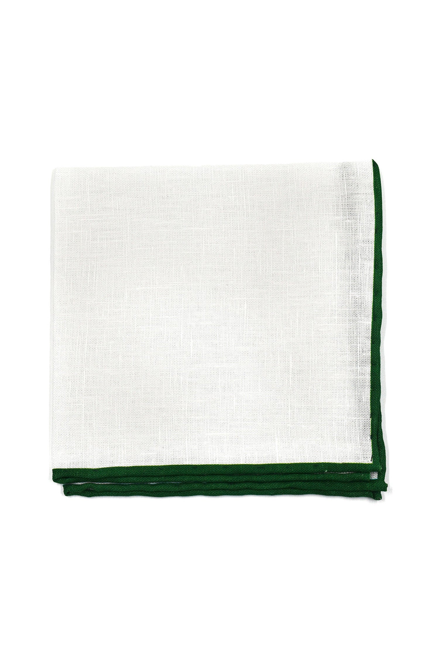 ASCOT | Linen Pocket Square With Edge | Green