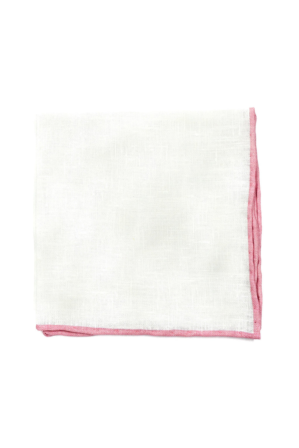 ASCOT | Linen Pocket Square With Edge | Pink