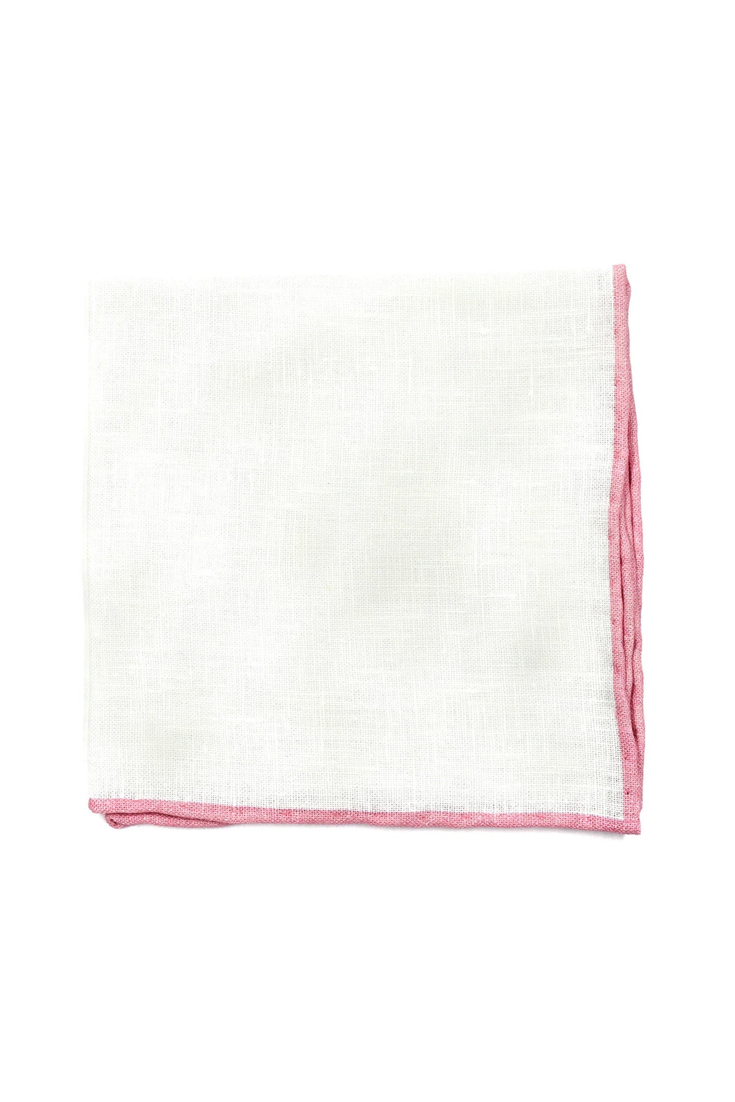 ASCOT | Linen Pocket Square With Edge | Pink