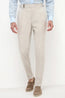 PINI PARMA | 1 Pleat Linen Soragna Trousers | Neutral