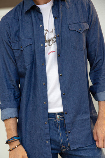 TRAMAROSSA | Western Shirt | Dark Denim