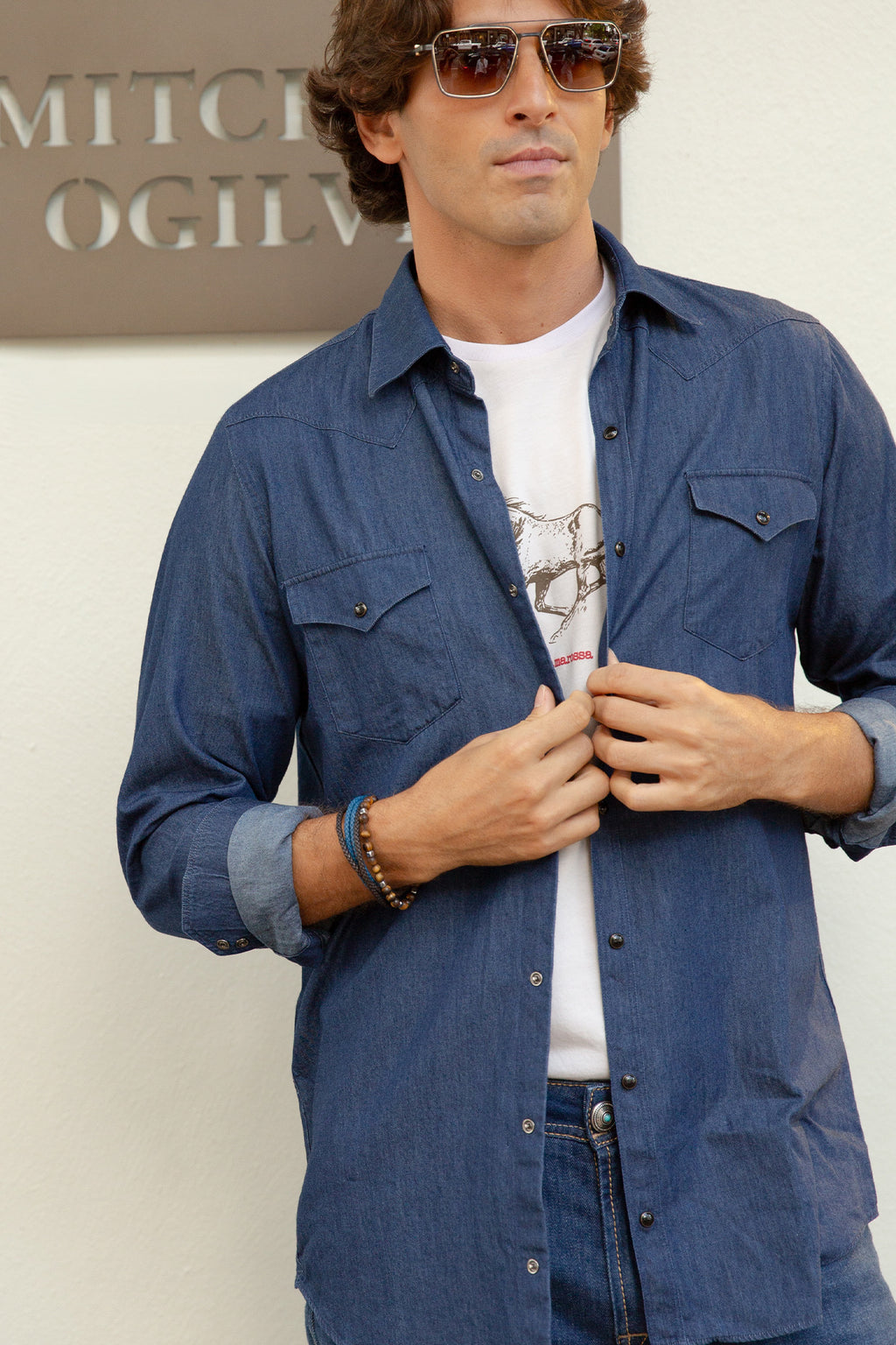 TRAMAROSSA | Western Shirt | Dark Denim