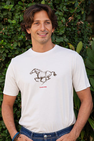 TRAMAROSSA | Running Horse T-Shirt | Beige
