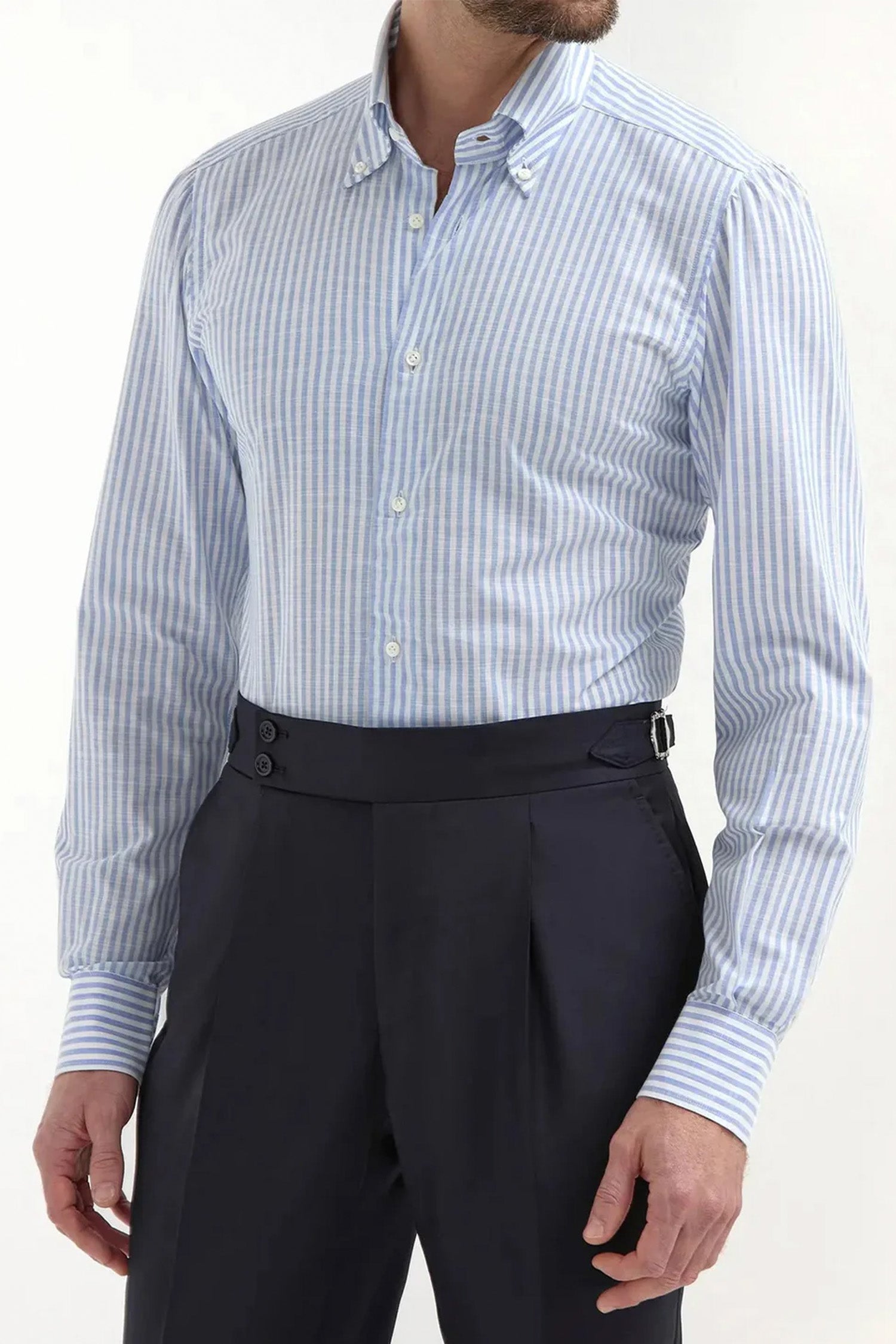 PINI PARMA | Sartorial Striped Shirt | Blue & White