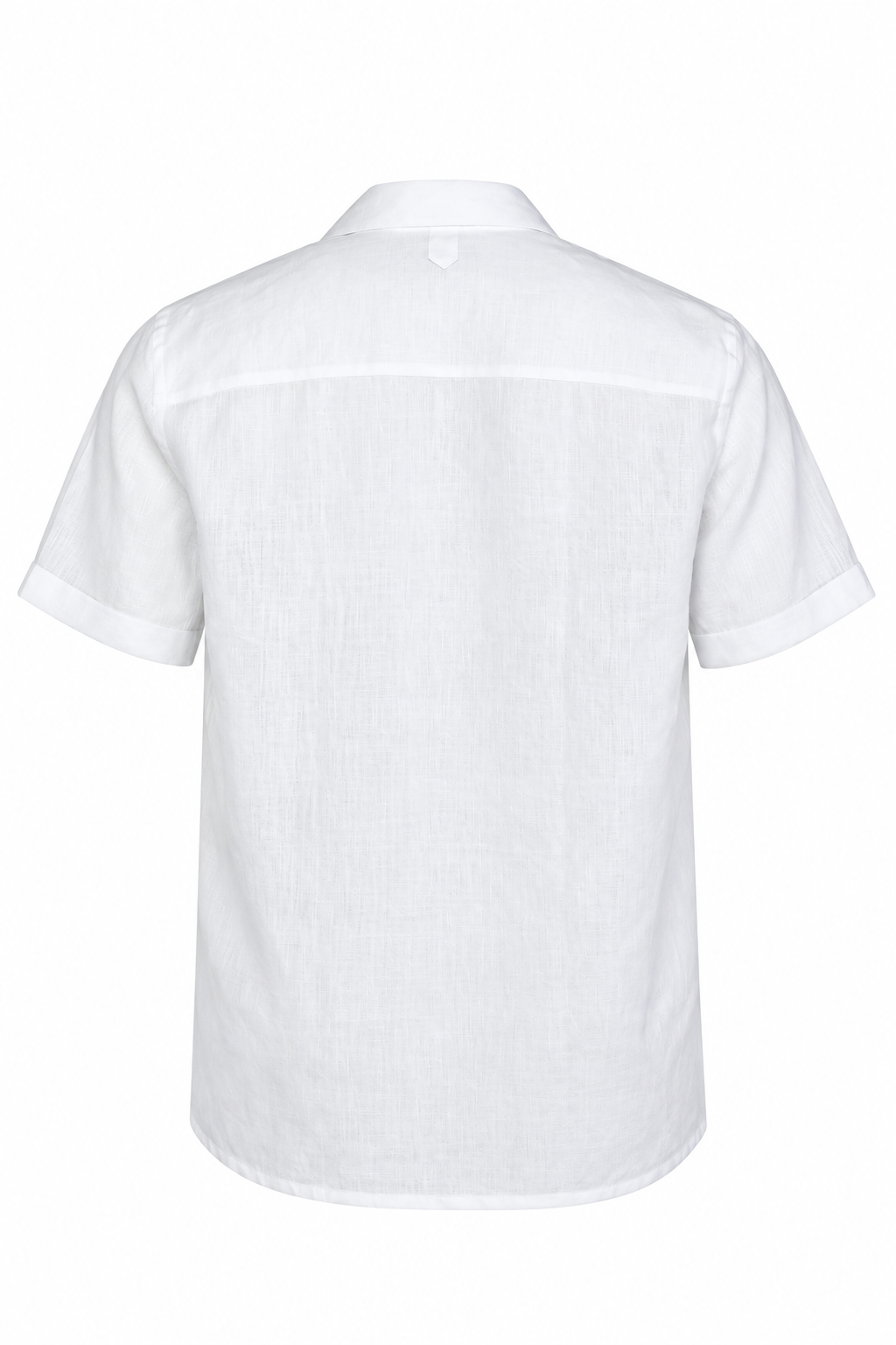 CANALI | Check-Like Linen Shirt | White