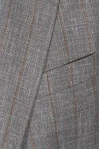 CANALI | Drop 7 Wool & Silk Pinstripe Suit | Grey
