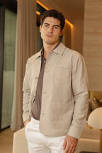 ETON | Overshirt With Patch Pockets | Beige