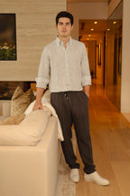 ALTEA | Linen Trousers | Dark Grey