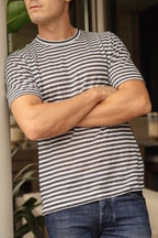 FEDELI | Striped T-shirt | Navy & White
