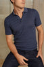 FEDELI | Rumba Knitted Polo | Ocean Blue