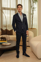 MMX | Slim Fit Chino With Silk | Navy