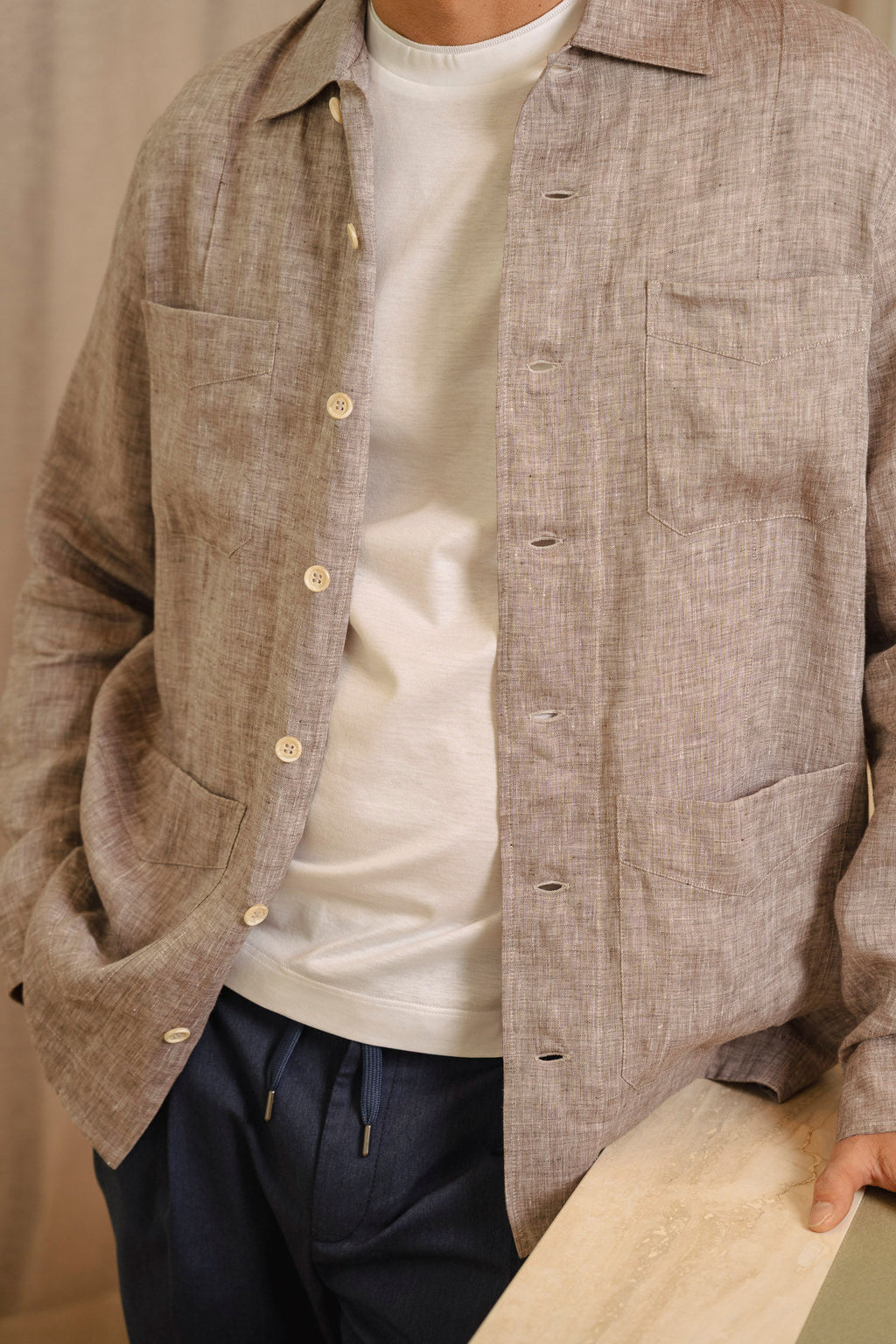 BRUNELLO CUCINELLI | Safari Overshirt | Brown