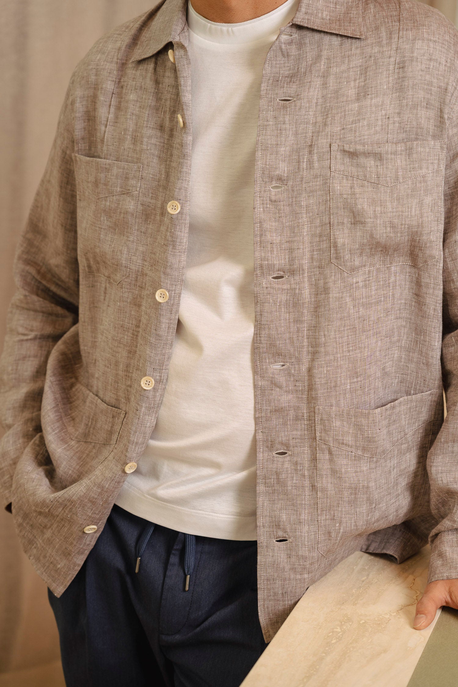 BRUNELLO CUCINELLI | Safari Overshirt | Brown