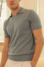 CANALI | V-Neck Polo With Trim | Teal