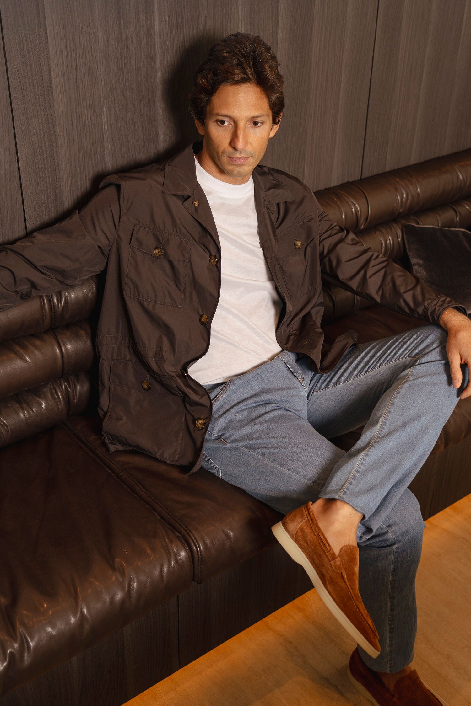 CANALI | Poly Safari Jacket | Chocolate