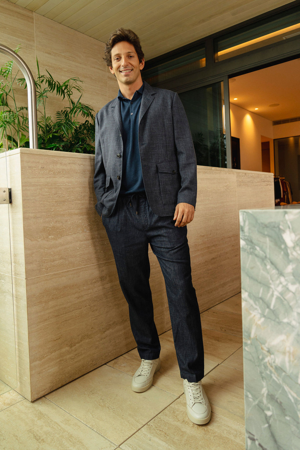 CANALI | Unstructured 2 Pocket Jacket | Dark Blue