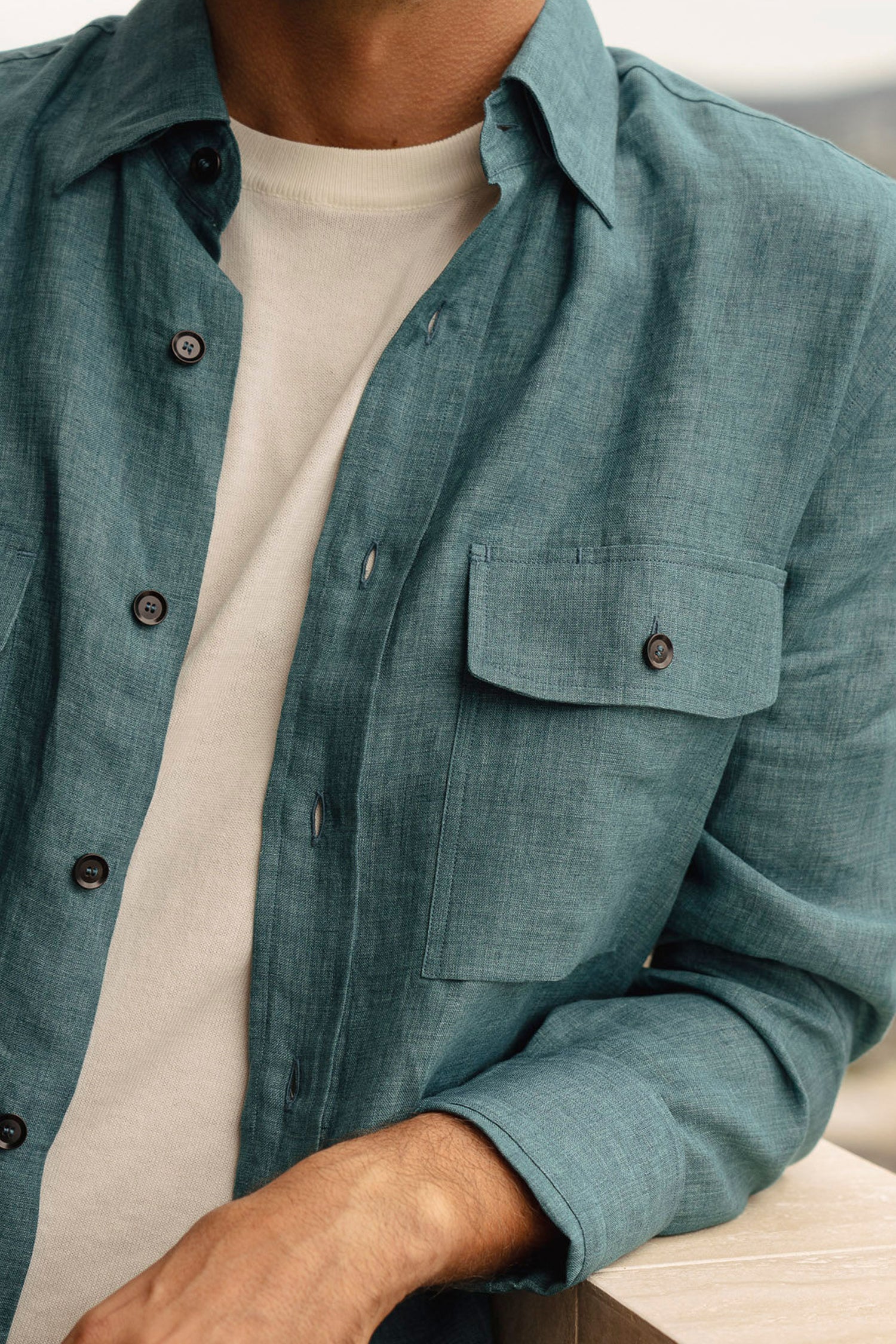 BRIONI | Military Shirt | Teal