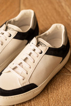 FRATELLI ROSSETTI | Perforated Sand Shoe | Navy & White