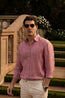 CANALI | Linen Shirt With Placket | Dark Pink