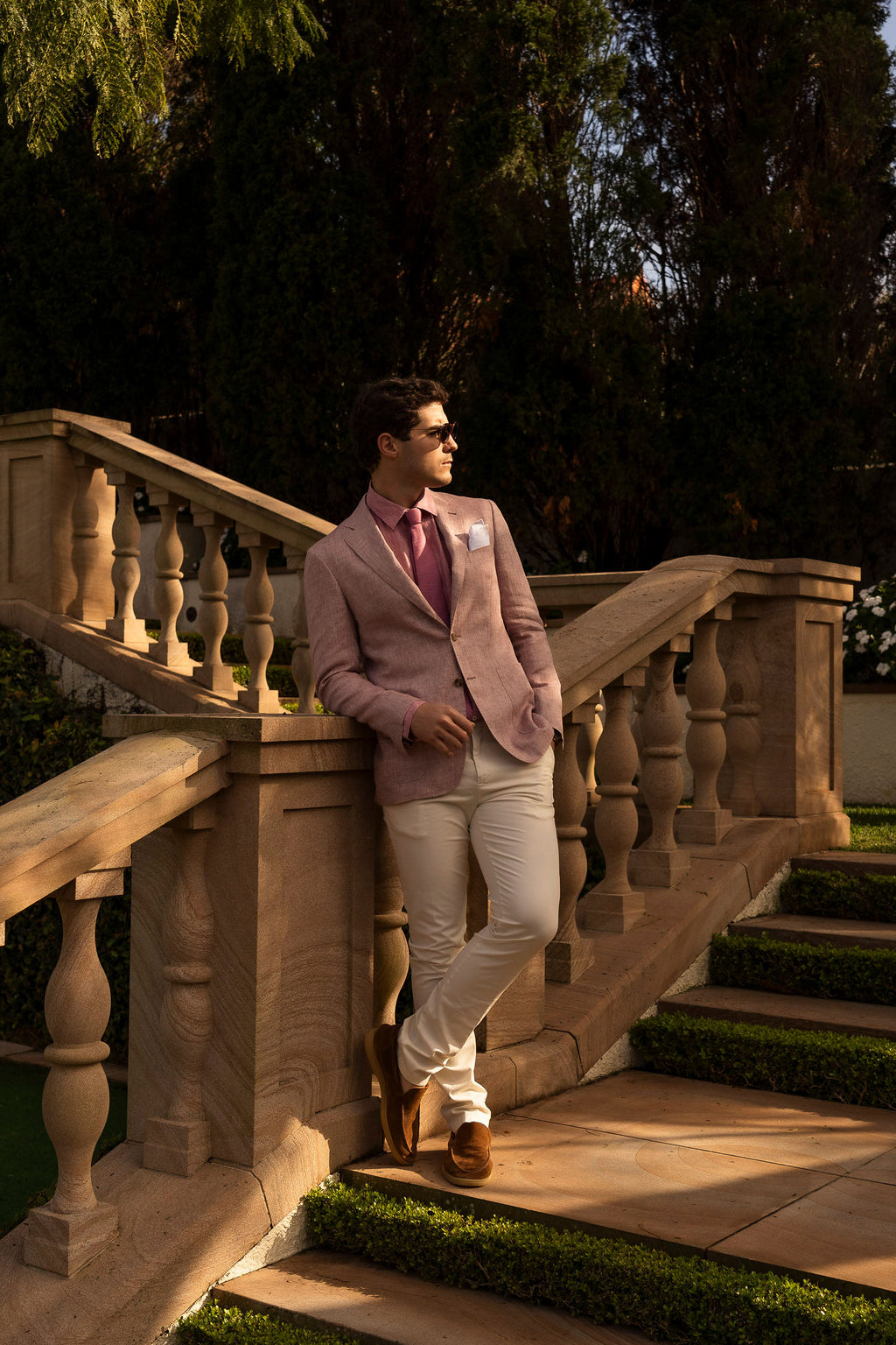 CANALI | Drop 7 Linen Jacket | Pink