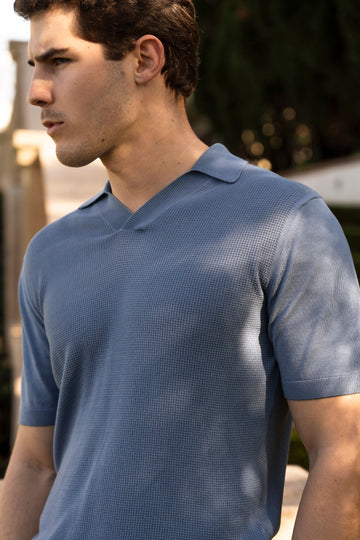 CANALI Sky Small Check Polo