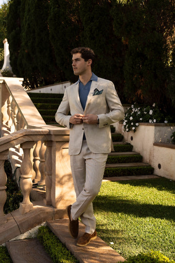 CANALI Sand D7 Linen Suit