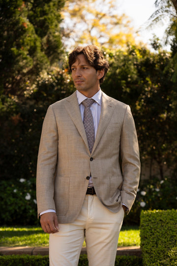 CANALI Light Brown D7 Wool Blend Jacket