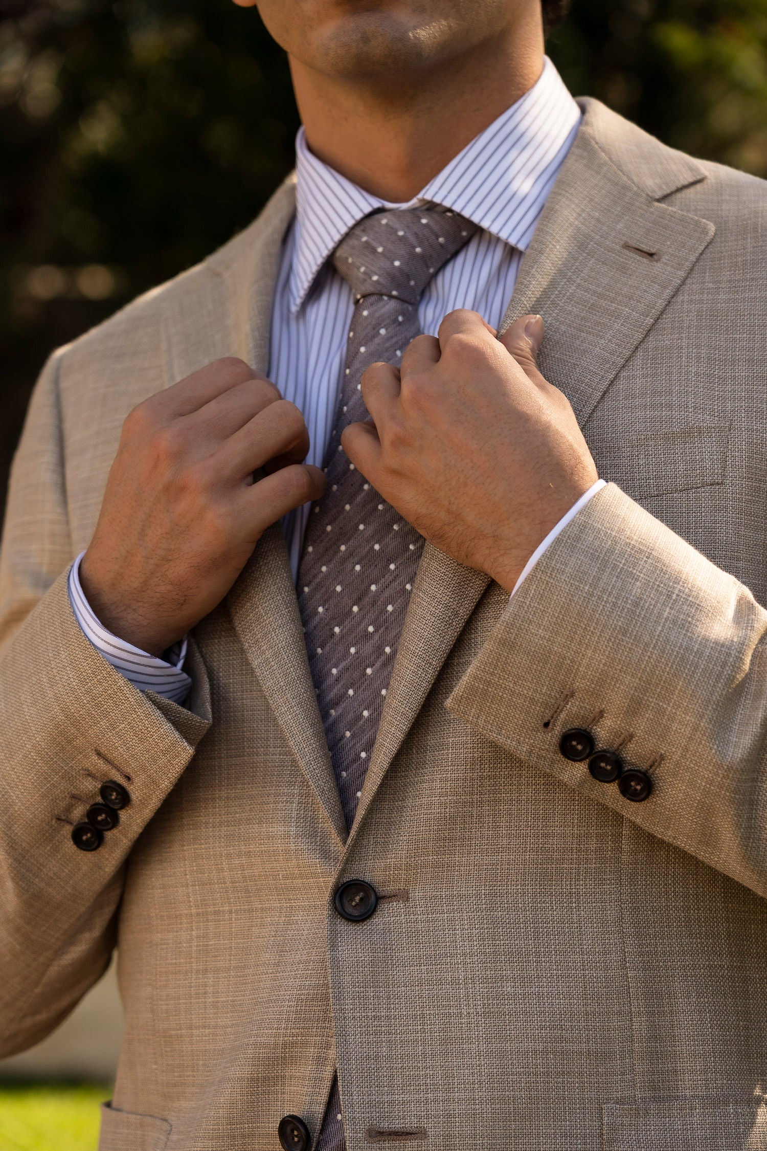 CANALI | Drop 7 Wool Blend Jacket | Light Brown