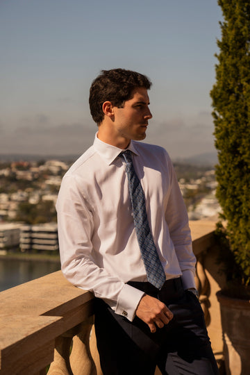 CANALI White French Cuff Twill Shirt