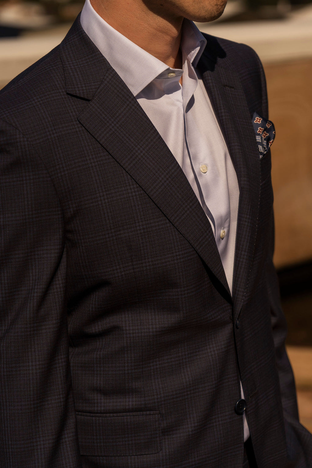 CANALI | Multi-Line Check Suit | Navy