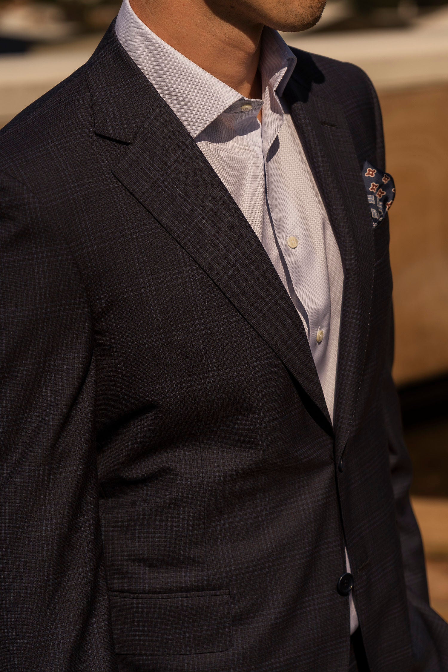 CANALI | Multi-Line Check Suit | Navy