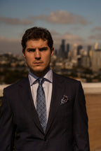 CANALI | Multi-Line Check Suit | Navy