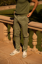CANALI | Slim Leg Stretch Chino | Pistachio
