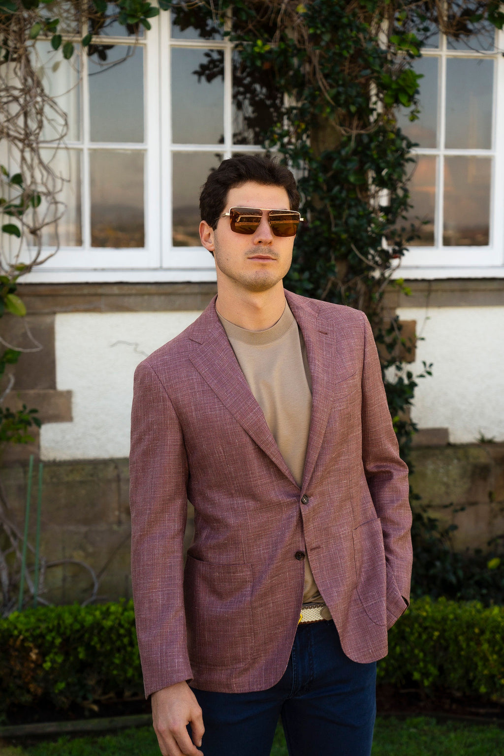 CANALI | Drop 7 Wool Blend Jacket | Rouge