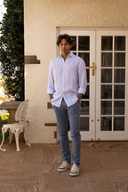CANALI | Self-Checked Shirt | Sky