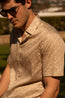 CANALI | Leaf Shirt | Beige-Brown