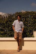 CANALI | Short Sleeve Shirt With Embroidery | Sky