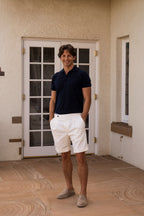 CANALI | 3-Button Neck Polo | Navy