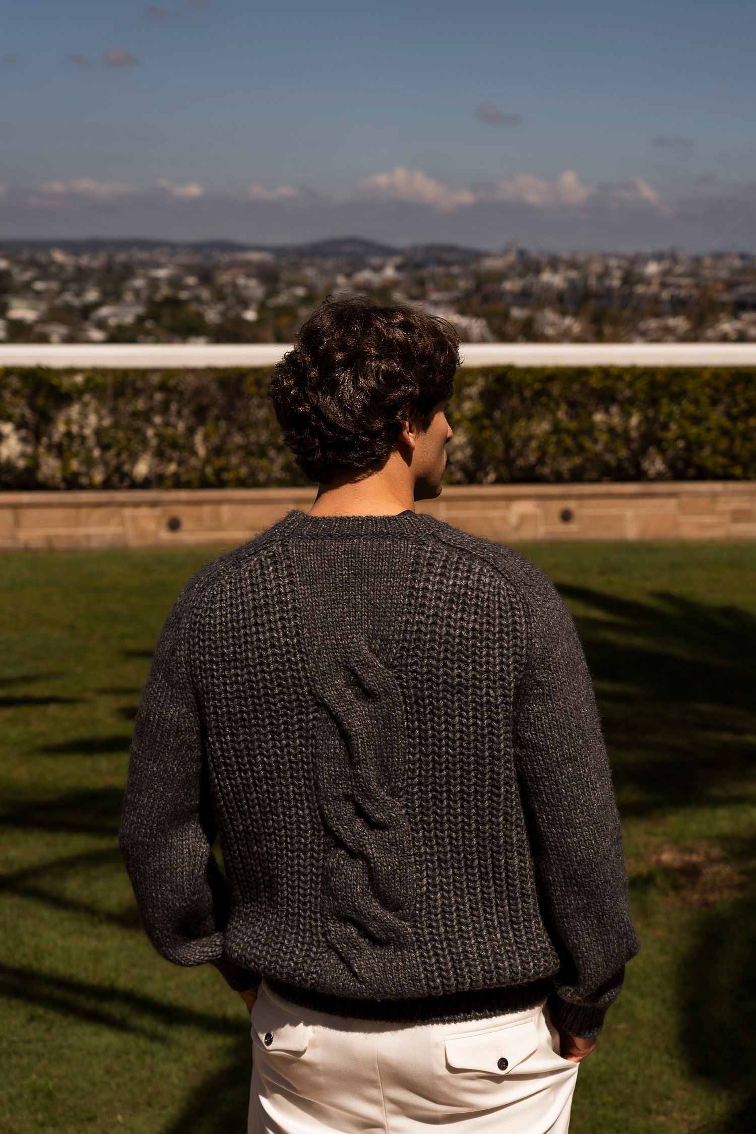 CANALI | Chunky Crew Neck | Charcoal