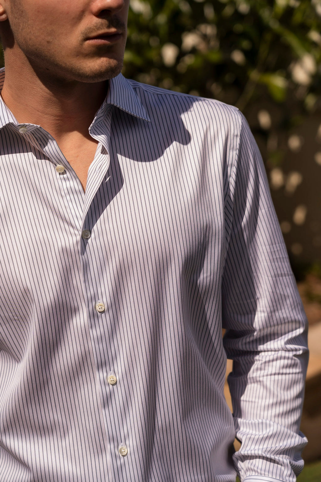 CANALI | Striped Shirt | Green-Grey