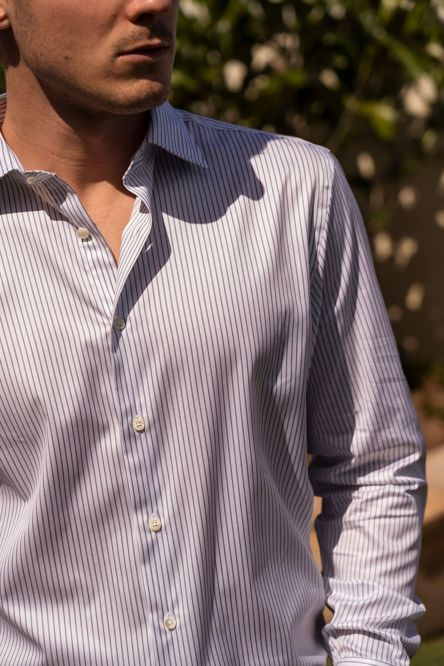 CANALI | Striped Shirt | Green-Grey