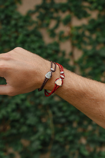 MO BRACELET PLAITED WITH ROUND ANCHOR