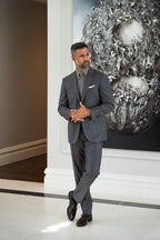CANALI | Two-Tone Capri Suit | Mid-Grey