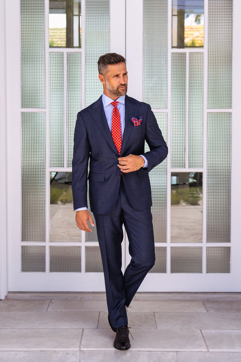 CANALI | Capri Unlined Suit | Navy & Black