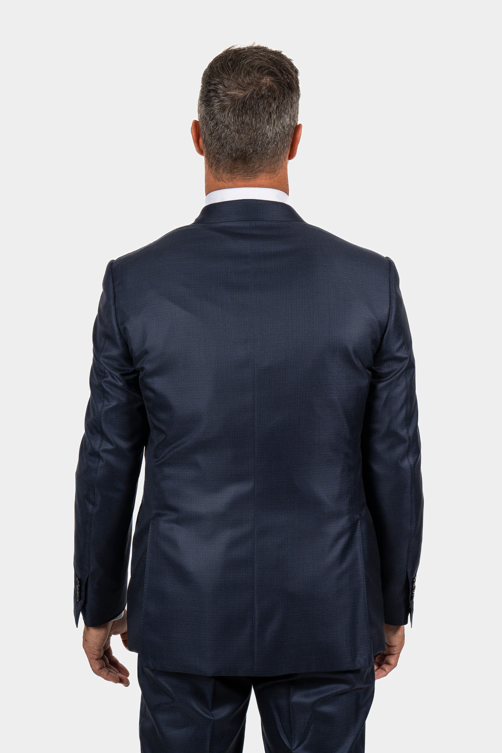 CANALI | Exclusive Super 150 Neat Check Suit | Midnight Blue