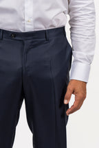 CANALI | Exclusive Super 150 Neat Check Suit | Midnight Blue