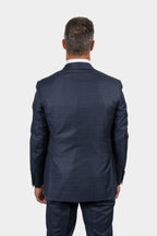 CANALI | Exclusive Super 150 Check Suit | Navy