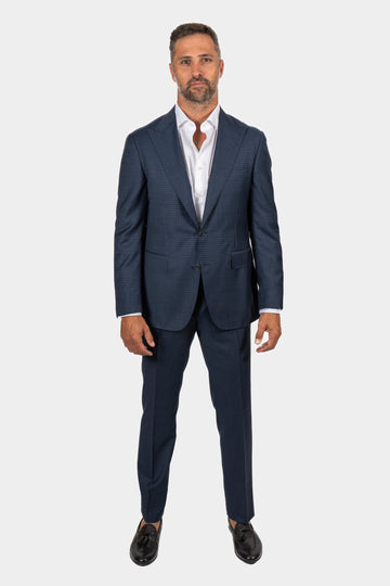 CANALI Navy & Black Capri Unlined Suit